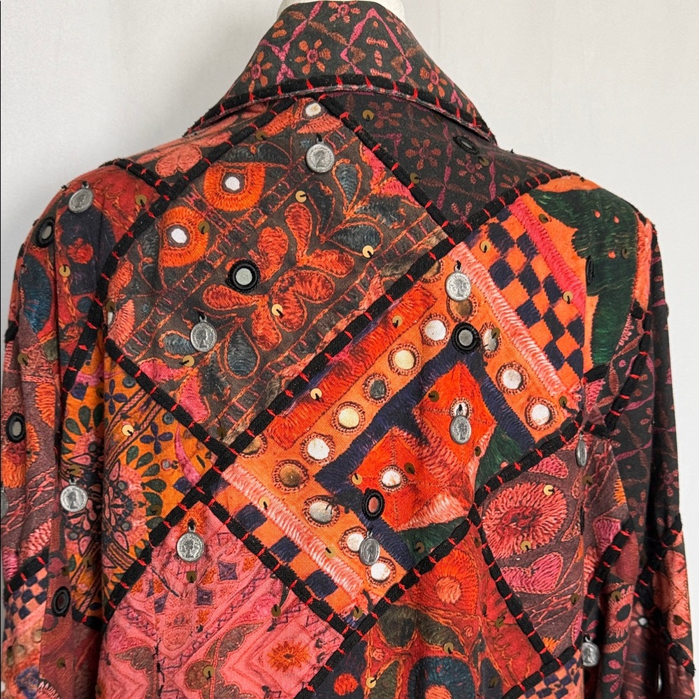 Soft Surroundings Multicolor Patchwork Blazer - image 7